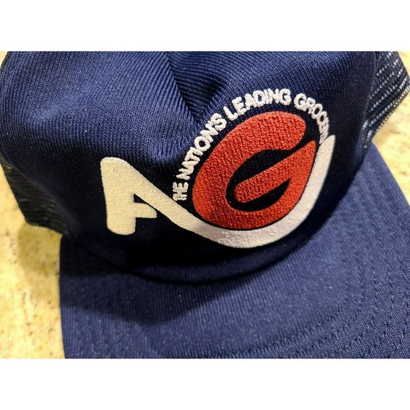 Vintage AG The Nation's Leading Grocers  Mesh Trucker Hat Snapback USA! - Picture 6 of 6